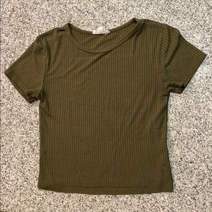 A’gaci Olive Green Crop Top